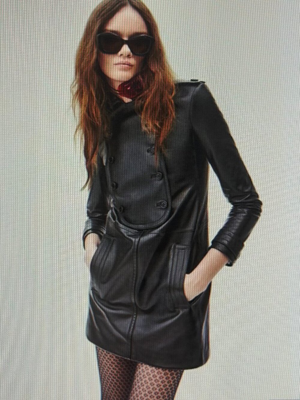 NWOT Sz F34 XS Saint Laurent Black Leather 2021 Spring Ready to Wear Mini Dress